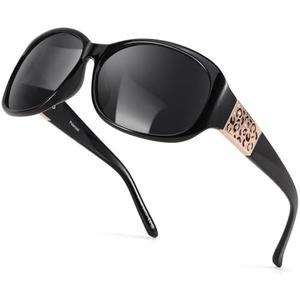 LVIOE Polarized Sunglasses for Women Trendy Wrap Around Sun Glasses with UV400 Protection