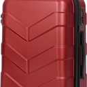 Hardside Carry On Luggage 22x14x9 Airline Approved with Spinner Wheels, 20-inch Carry-On Suitcase for Women & Men, Red