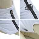 Winter Vest With Cotton Lining, Waterproof Ultra Warm Coat, Windproof Zippered Jacket, Breathable Soft for Small Medium Large Dogs, White XL