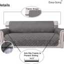 Easy-Going Reversible Oversized Couch Cover for 3 Cushion Couch Sofa Cover for Dogs Water Resistant Furniture Cover (Oversized Sofa, Gray/Light Gray)