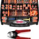 366PCS 28Kits DT Connector Kit, 2 3 4 6 8 12 Pin DT Connectors, DT Crimping Tool, Terminal Removal Tool, Waterproof Automotive Electrical Wire Connector, Size 16 Solid Contacts 16-20AWG