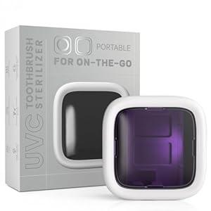 SwanKiss UV-C Toothbrush Sanitizer and Holder, Portable Toothbrush Case Magnetic Mounting, Rechargeable Toothbrush Cover for Any Toothbrush Head, Tooth Brush Cover Cap for Home & Travel (White)