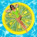 Lemon Pool Float, Pool Floats for Adults, Inflatable Pool rafts, Water Fun Large Blow Up Summer Beach Swimming Raft Kids and Adults. 63 Inch.