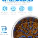 Outward Hound Fun Feeder Stainless-Steel Slo Bowl for Dogs Medium 2Cup Capacity, Slow Feeding, Removable Puzzle Maze, Non-Slip, Fits Raised Feeding Platforms