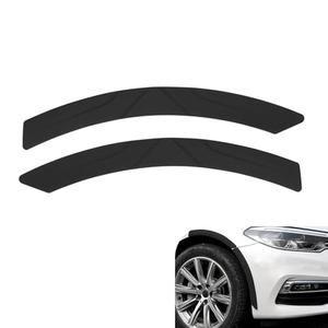 Zosgrew 2PCS Car Wheel Tire Eyebrow Strips, Silicone Anti Fender Potector, Universal Fender Flare Arch Lip Trim Strips, Self Adhesive Body Edge Protector, for Most Cars (Black)