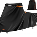 Motorcycle Cover Heavy Duty, 420D Motorcycle Cover Waterproof Outdoor with Nano Coating, 5 Reflective Strips and Air Vents, Dirtbike Cover (Black 3XL)