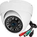 Analog CCTV Camera HD 1080P 4-in-1 (TVI/AHD/CVI/960H Analog) Security Dome Camera Outdoor Metal Housing, 24 IR-LEDs True Day & Night Monitoring 3.6mm Lens (White)