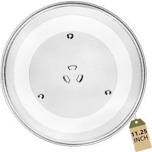 11.25" Microwave Glass Turntable Plate Replacement - Compatible with Samsung and GE -11 1/4" Microwave Glass Plate Replaces WB49X10097 WB39X0078 WB49X10034 AP3188581 PS651544 - BY AMI PARTS (11.25IN)