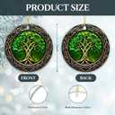 3 x Irish Ornament 2025, the Celtic Tree of Life Ornament Irish Ancestry Symbol Spiritual Home Decor, Pagan Wiccan Symbolism, Celtic Knot Design for Heritage Ceramic Material Christmas Occasion