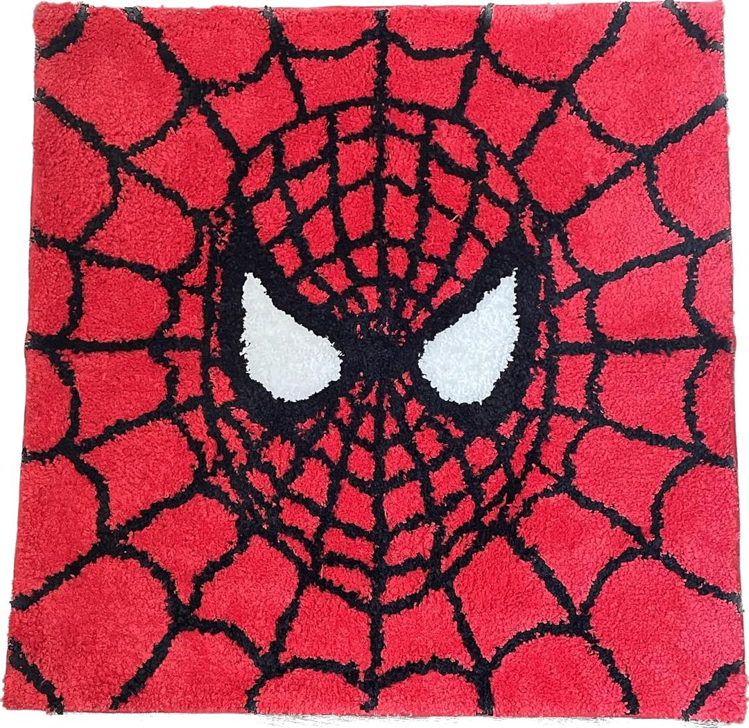 Spiderman Rug - Handmade Tufted Rug - Handmade & Premium- 28in (70cm) - Hypebeast Rug - Anime Rug - Spiderman Area Rug - Spiderman Room Decor - Luxape Spiderman Rugs