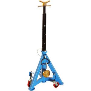 HKTE 16 Ton Heavy Duty Jack Stand with Wheels & Patented Handle, Dual Interchangeable Tops, 35,000 lbs Capacity, Adjustable Height (26"-40.9") for Trucks, Pickups, SUVs, Farm Vehicles, Auto Repair