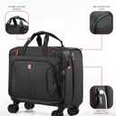 star cloud Rigid Frame Rolling Laptop Bag on Wheels, Rolling Briefcase with USB & Type-C Charging Port,Water Resistant Rolling Computer Bag for 17.3 Inch Laptop, Work Travel and Business, 18 16.5 8 Inches