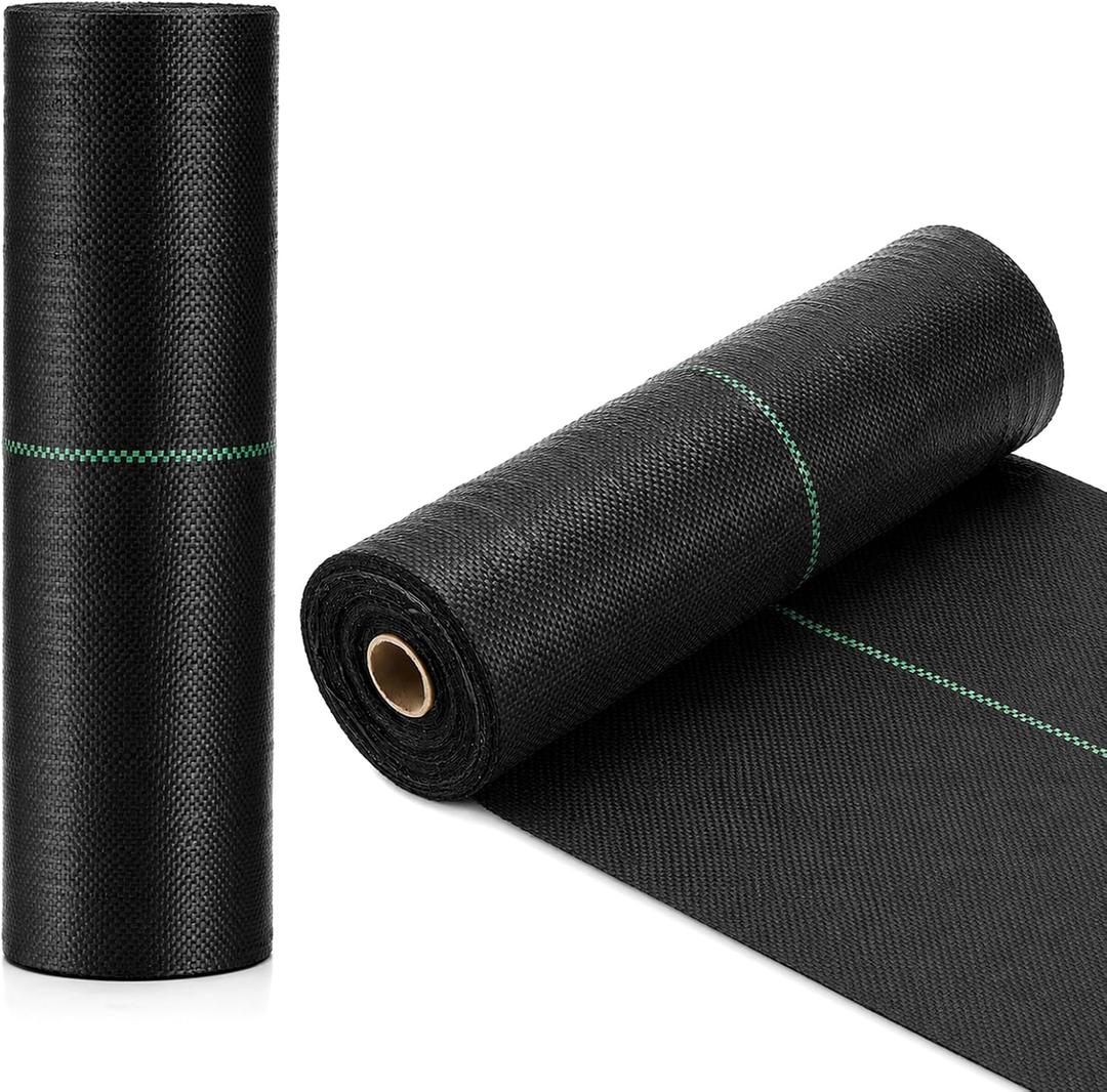 1.3FT x 250FT Weed Barrier Landscape Fabric, Heavy Duty Garden Cloth Ground Cover, Weed Block Gardening Mat Woven Geotextile Fabric for Garden, Yard, Pathway, Driveway, Road, Vegetable Patch