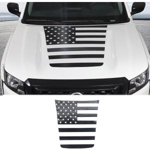 Car Front Hood American Flag Carbon Fiber Pattern Decal Sticker Compatible with Nisan Frontier 2022-2025,Car Front Hood Vinyl Decal Sticker Exterior Accessories 