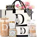 Birthday Gifts for Women, Monogrammed Initial Gift for Teacher Wife Mom, Tote Bag
