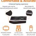 Amazon Basics Ergonomic Wireless Keyboard and Mouse Combo with Wrist Rest, Plug and Play, 2.4 GHz USB, Easy to Use, Black