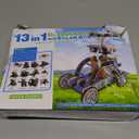 Bottleboom STEM 13-in-1 Education Solar Power Robots Toys for Boys Age 8-12, Educational Toy Science Kits for Kids Experiment Robotics Set Birthday Gifts for 8 9 10 11 12 Years Old (Blue Gray)