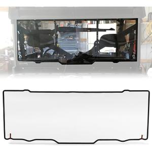 KUAFU Clear Rear Windshield Window Compatible With 2013-2023 Polaris Ranger 900/1000 Crew XP 900/XP1000 XP 570 Full Size/Crew Rear Windscreen Back Window Dust Panel