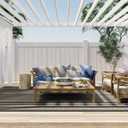 Rugs USA Gazania Striped Indoor/Outdoor Area Rug, 3'6" x 5', Beige