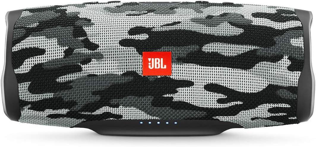 JBL Charge 4 Portable Bluetooth Speaker (Black/White Camouflage) (Multicolor)