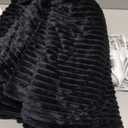 Bedsure GentleSoft Heated Blanket Throw - Soft Ribbed Flannel Electric Blanket, Heating with 4 Time Settings, 6 Heat Settings, and 3 hrs Timer Auto Shut Off, Gifts for Grandma (50x60 inches, Black)