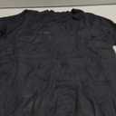 AKEWEI Womens V Neck Sweater Short Sleeve Lightweight Knit Summer Fall Tops with Decorative Buttons S Black