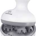 COMFIER Electric Cordless Hair Scalp Massager with Kneading 84 Massage Nodes, Handheld Portable Head Scratcher Massager for Hair Growth, Deep Clean and Stress Relax, Gifts for Men Dad (White)