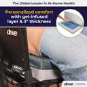 Drive Medical 14886 Skin Protection Gel "E" Wheelchair Seat Cushion