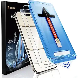 MAGIC JOHN 2 Pack for iPhone Air 6.5 inch Tempered Glass Screen Protector, Auto Dust-Elimination, Bubble Free, HD Clear, Easy Installation