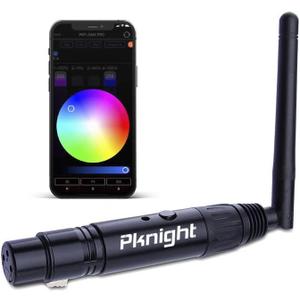 Pknight 2.4G Wireless DMX Controller,Compact Transceiver with Wi-Fi Connectivity, Supports Artnet & sACN