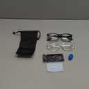 Gaoye Eyewear Frames for Men - Blue Light Blocking Square Glasses, Anti UV Ray Computer Gaming, Blue Blockers for Women (*Black & Transparent)