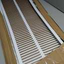 EZ-FLO 30 x 10 Inch (Duct Opening) Return Air Vent Cover for Wall or Ceiling, Solid Steel Return Air Filter Grille, HVAC Vent Cover, White, 61672
