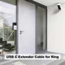 USB C Extension Cable 6.6FT for Power Charging, White Waterproof USBC Male to Female Extender Cord 45W Charging Compatible with Ring USBC Solar Panel,Security Camera,Mag-Safe Charger,Phone