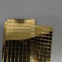 REDODECO 7200Pcs Mirror Mosaic Tiles Disco Ball Mirror Tiles Self-Adhesive Square Glass Mirror Tiles for Craft DIY,15 Sheets (Gold)