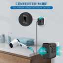 220V to 110V Converter Travel Adapter Combo with 2 USB, International Voltage Converter for Hair Dryer Phone Laptop, All-in-one Power Converter for US to UK EU AU Asia Cover 200+Countries