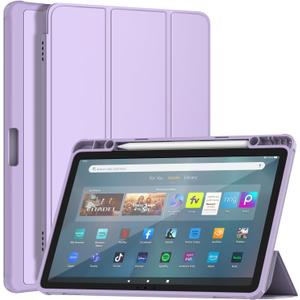 DJ&RPPQ Smart Trifold Stand Case with Hard PC Back and Auto Wake/Sleep Taro Purple