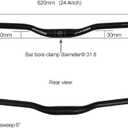 UPANBIKE Mountain Bike Road Bicycle Aluminium Alloy Handlebar 31.8mm 620mm Riser Bar