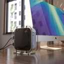 Acrylic Vertical Desktop Stand for Mac mini 2024, Upright Desk Holder Compatible with Mac mini M4 / M4 Pro, Space Saving, Heat Dissipation, Easy Access to Power Button (Clear)