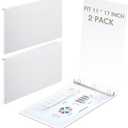 2 Pcs 3 Ring 11 X 17 Inch View Binders 2 Inch Rings, White