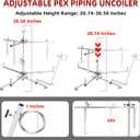 ATOLS Heavy-Duty PEX Pipe Uncoiler for 3/8" to 1" PEX Tubing, 330 lbs Maximum Load Stainless Steel Construction, Industrial Pipe Dispenser for Radiant Heating & Potable Water PEX Systems