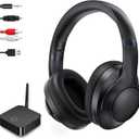 ROSIDA Wireless Headphones for TV, Over-Ear Bluetooth 5.3 TV Headset for Seniors, 196ft Wireless Range Support Optical,AUX, RCA and USB Output,High Volume, Hi-Fi Audio&No Delay,Up to 30 Hours Playtime (Black)