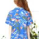 SSLR Big Girls Hawaiian Shirt Beach Tropical Summer Casual Short Sleeve Button Down Shirt