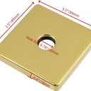 Bitray Shower Arm Flange 3.5" Stainless Steel Shower Arm Flange Square Cover Plate for Shower Head Arms - Gold
