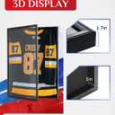 Hockey Jersey Display Frame: 28x36 in Large Memorabilia Case Shadow Box with Lock for Military Football Basketball Baseball Uniforms Man Cave Decor Sports Fans Gift