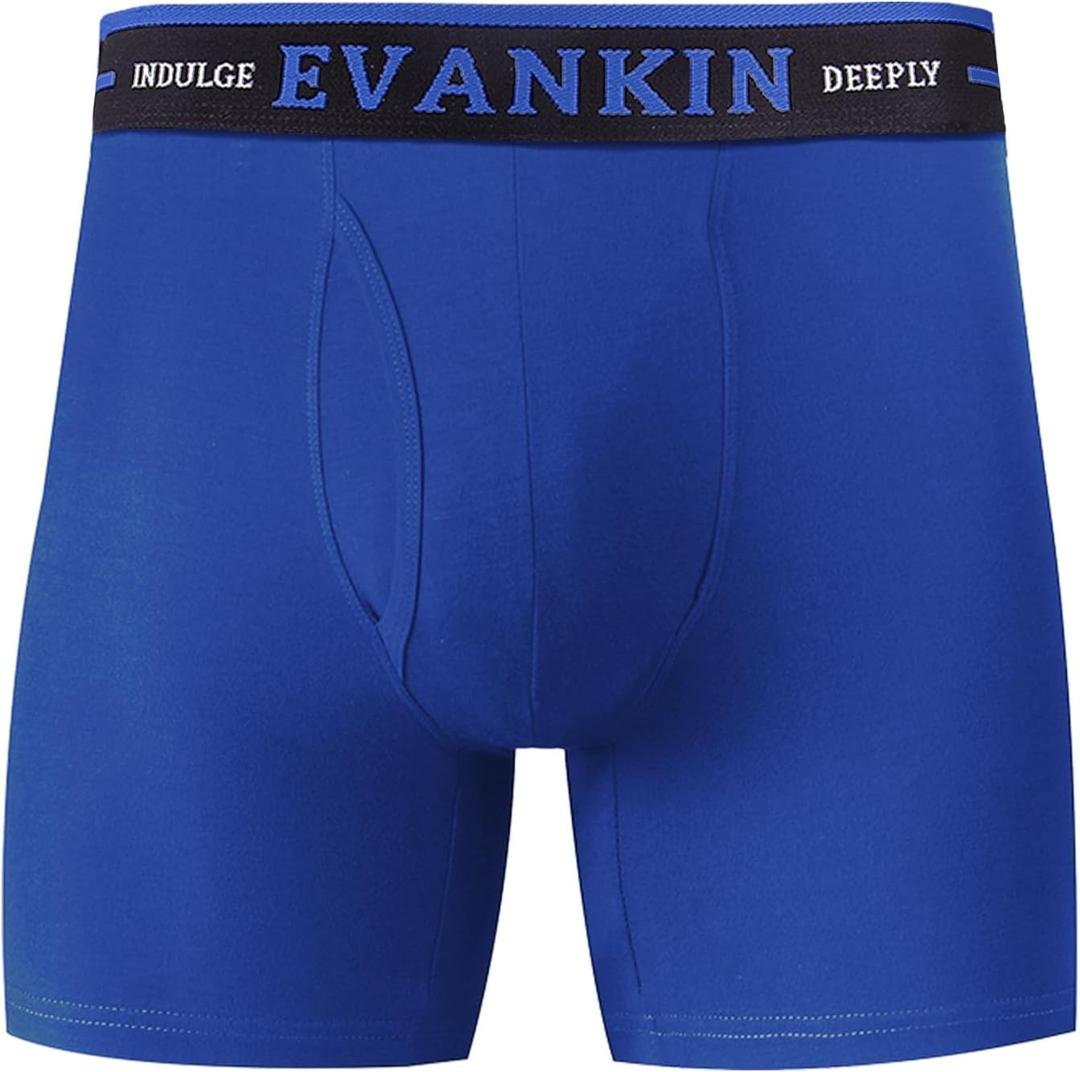 Evankin Men Underwear Boxer Brief Sexy U Convex Pounch Mid Waist Stretch Cotton Underpants Breathable Sports Shorts (XL)