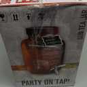 Mustry Glass Drink Dispenser for Parties, 1 Gallon Beverage Dispenser with Spigot Solid Stainless Steel, Used as Lemonade Dispenser Sun Tea Jar Kombucha Jar (Single)