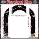 3Pcs Race Car Birthday Decorations Fabric Race Track Arched Banner Porch Hanging Racing Car Arch Backdrop Checkered Runway Door Cover for Let's Go Racing Boys Fan Birthday Party Sport Event Supplies