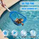 3 Pcs Pool Vacuum Kit Manual Vacuum Head with 1-1/2" x 18ft Hoses and Skimmer Net Flexible Head with Side Brushes and Wheels, Maintenance Accessories for Above Ground Inground Pool Cleaning