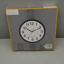 Bernhard Products Black Wall Clock, Large 13-Inch Silent Non Ticking Quartz Battery Operated Round Easy to Read Classroom/Home/School/Office Clock