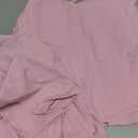 OMKAGI 2 Piece Workout Sets for Women Padded Workout Tops Booty Leggings with Pockets Gym Sets (Large, Light Pink)